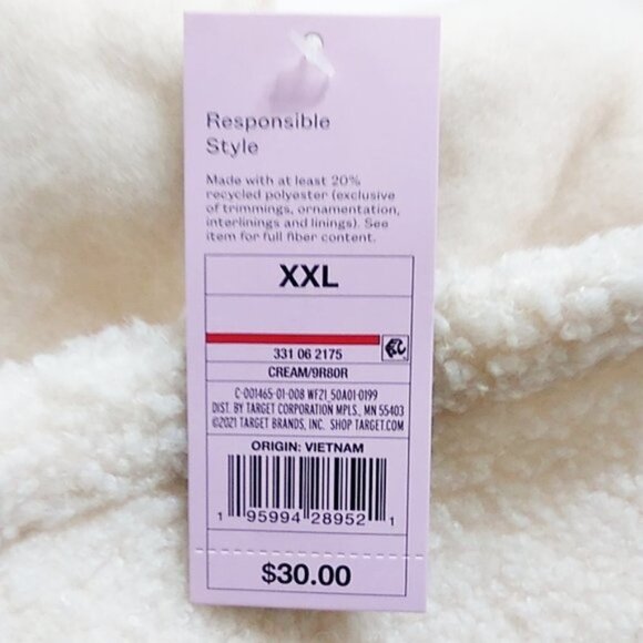 Women's Half-Zip Sherpa Anorak Jacket - Wild Fable - XXL - Picture 6 of 7